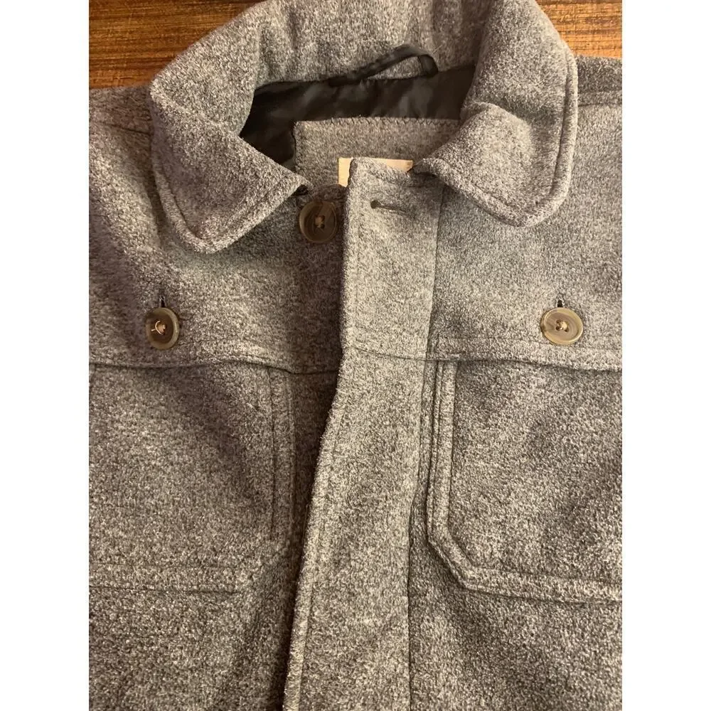 LANDS' END Boy’s Gray Fleece Zip Up Jacket / Size: Large 7